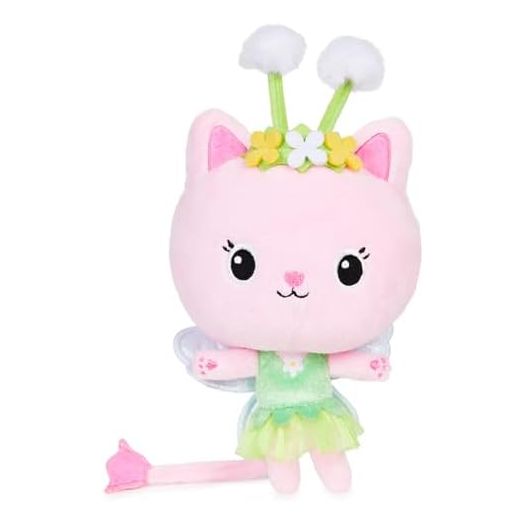 Gabby’s Dollhouse, 7-inch Kitty Fairy Purr-ific Plush Toy, Kids Toys for Ages 3 and up