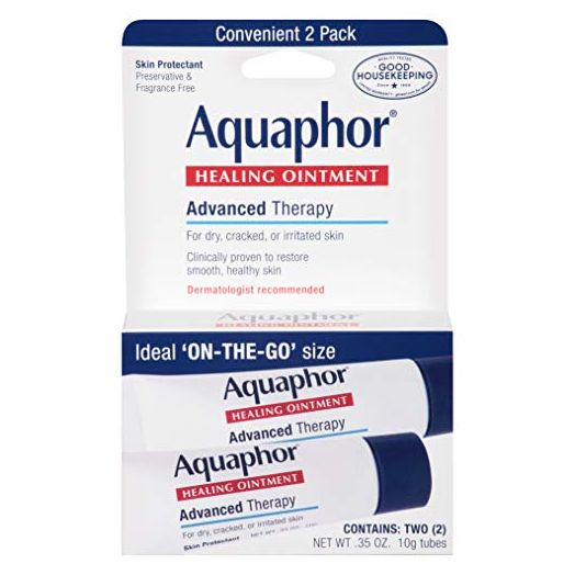 Aquaphor Healing Ointment Advanced Therapy Skin Protectant, Dry Skin Body Moisturizer, 0.35 Oz Tube, Pack Of 2