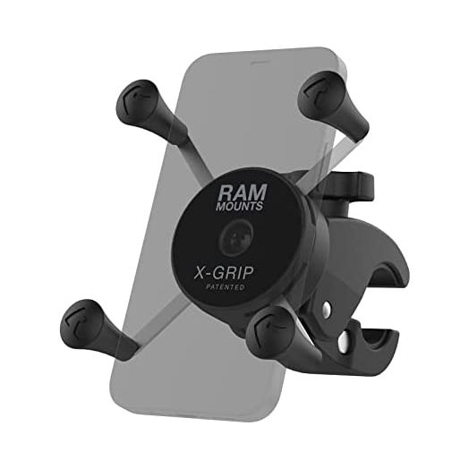 RAM Mounts X-Grip Phone Mount with Low-Profile RAM Tough-Claw RAM-HOL-UN7-400-2U for Rails 0.625" to 1.5" in Diameter