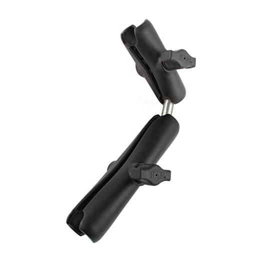 RAM Mounts Double Socket Arm with Dual Extension and Ball Adapter RAM-B-201-201U-C Compatible with RAM B Size 1" Components