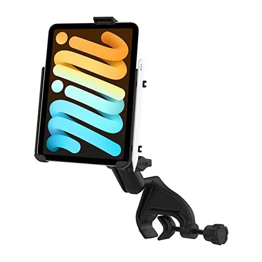 RAM Mounts EZ-Roll'r Cradle with Yoke Clamp Mount for Apple iPad Mini 6 RAM-B-121-AP36U for Rails 0.625" to 1.25" in Diameter