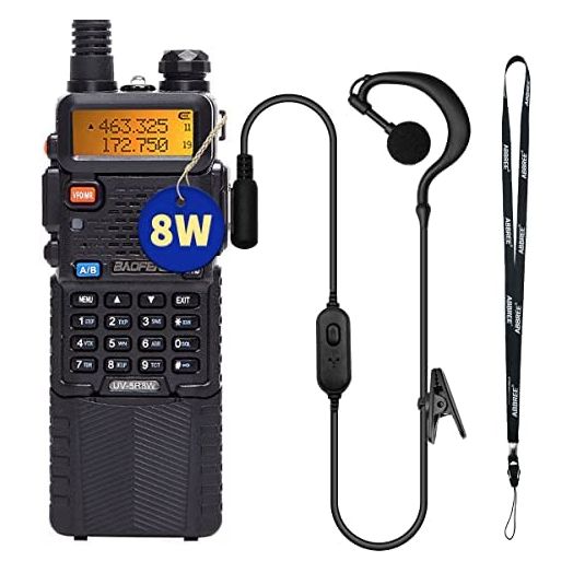 BAOFENG UV-5R 8W High Power Tri-Power Portable Ham Two Way Radio Long Range Rechargeable Handheld Radio