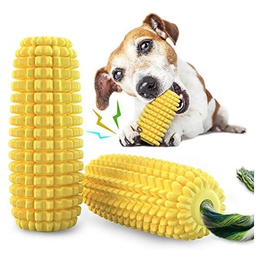 Carllg Dog Chew Toys for Aggressive Chewers, Indestructible Tough Durable Squeaky Interactive Dog Toys, Puppy Teeth Chew Corn Stick Toy for Small Meduium Large Breed
