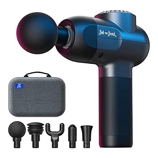 Massage Gun, Bob and Brad Deep Tissue Percussion Massager Gun, Muscle Massager with 5 Speeds and 5 Heads, Handheld Electric Massager for Professional Athletes Home Gym Workout Recovery Pain Relief