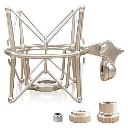 Boseen Spider Microphone Shock Mount Mic Holder - Anti Vibration Metal Spider Shockmount Compatible with Neumann U47 U67 U87 TLM102 TLM103 TLM107 M147 M149 Senheiser MK4 MK8 Condenser Microphones