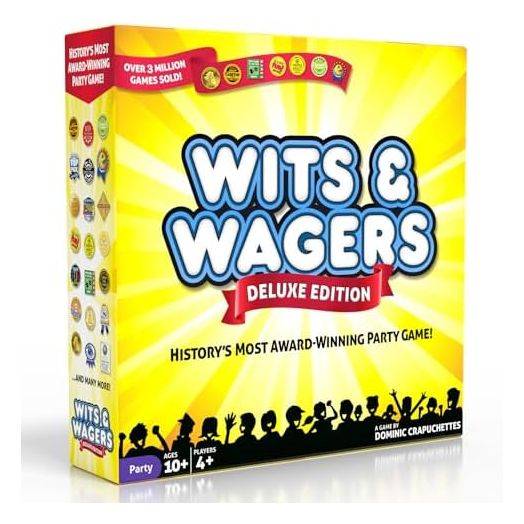 Wits & Wagers Deluxe Board Game by North Star Games - Award Winning Trivia Game - 4+ Players - Ultimate Party Game for Family, Teens and Adults.