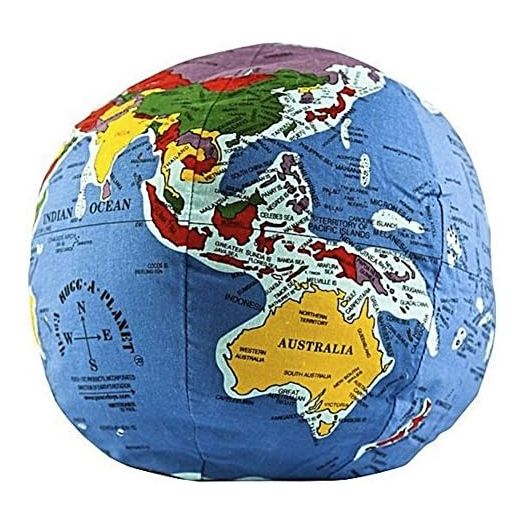 Hugg-A-Planet Classic Political Earth - The Original Soft & Huggable Planet Earth. 600 Places Labeled. Educational Toy for Kids 3+, Teens, Adults, Teachers and Parents.