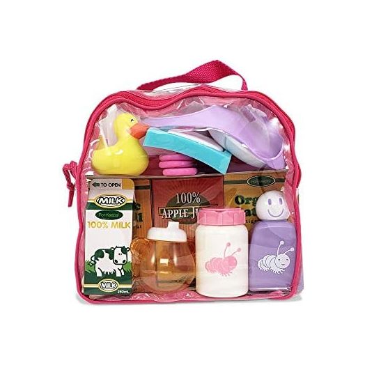 JC Toys Baby Doll Nursery 20 Piece Accessory Bag Berenguer Boutique! | Fitst Most Dolls | Nursery Accessories |Ages 2+