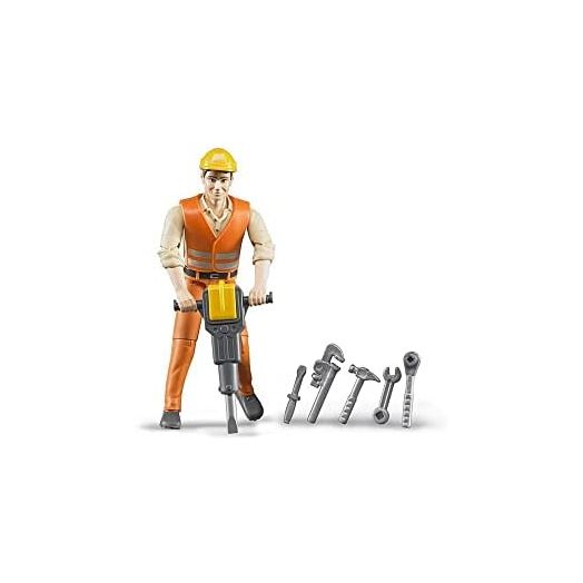 Bruder 60020 Construction Worker with Jackhammer and Tools
