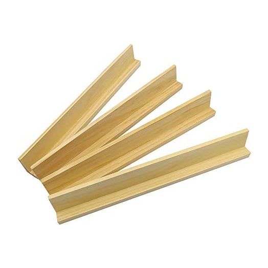 Yuanhe Wooden Domino Trays Set of 4, Wood Domino Racks, Domino Holders