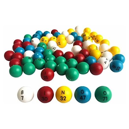Yuanhe 3/5 Inch Bingo Balls for Standard Bingo Cages and Bingo Boards, Easy Read, 75 Count, Perfect for Parties,Bingo Nights, Raffles,Lost Bingo Ball Replacements