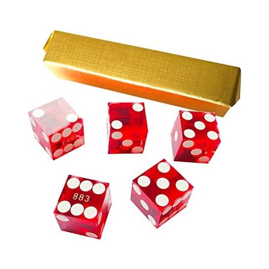 Yuanhe 19mm Casino Style Craps Dice Sets- Grade AAA Precision Serialized with Razor Edges and Corners