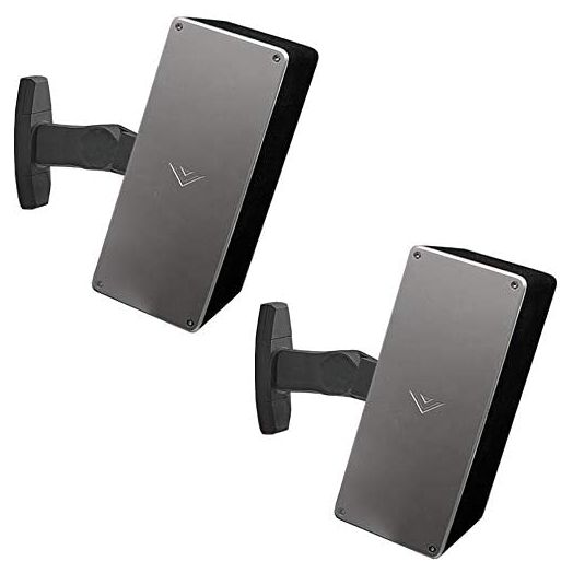 ECHOGEAR Speaker Wall & Ceiling Mount Pair - Universal Design Works with Vizio, Sony, & More - Tilt & Swivel Without Tools for Surround Sound - Easy to Install Indoors & Outdoors
