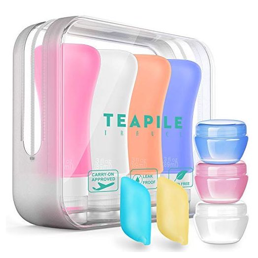 14 Pack Travel Bottles, TSA Approved Containers, 3oz Leak Proof Travel Accessories Toiletries, Travel Shampoo And Conditioner Bottles, Perfect for Business or Personal Travel Essentials, Squeezable Silicone Lotion Liquids Tubes