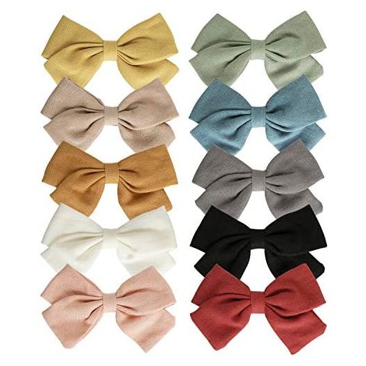 Baby Girl Hair Clips, Bows Barrettes Fully Lined Alligator Clip Hair Accessories for Little Girls Toddler Kids Children