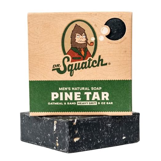 Dr. Squatch All Natural Bar Soap for Men with Heavy Grit, Pine Tar