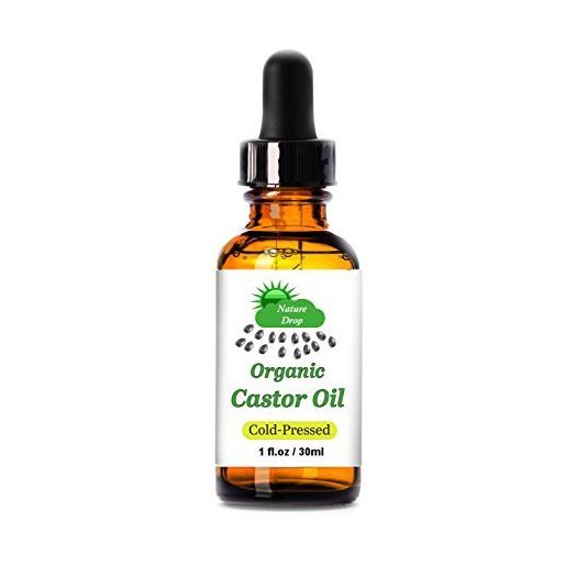 Nature Drop Organic Castor Oil, 1 oz, Cold Pressed, Hexane Free