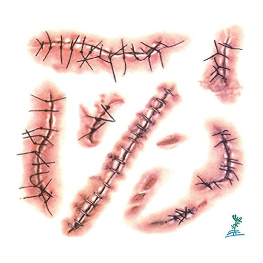 Yeeech 3d Body Face Scar Realistic Temporary Tattoos Sticker Paper Waterproof for Fool's Day Fun
