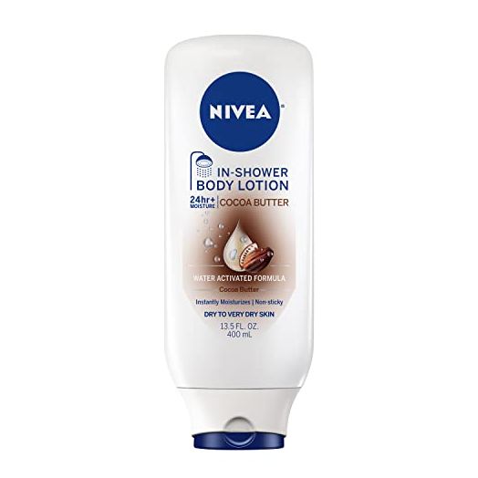 NIVEA Cocoa Butter In Shower Lotion, Body Lotion for Dry Skin, 13.5 Fl Oz Bottle