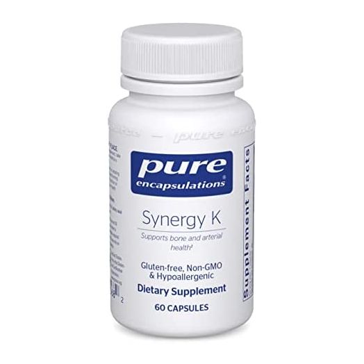 Pure Encapsulations Synergy K | Supplement with Vitamin K1, K2, and D3 to Support Bones, Blood Vessels, Vascular Elasticity, and Calcium Utilization* | 60 Capsules