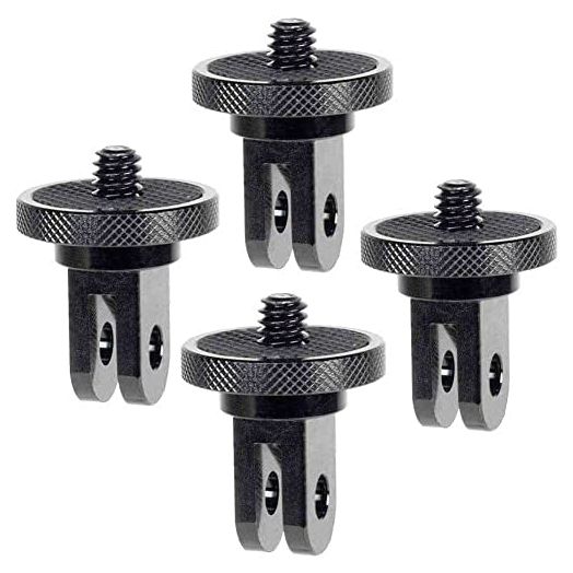 VIZEMO 4 PCS Aluminum Camera Tripod Adapter 1/4"-20 Conversion Adapter Mount Compatible with Gopro Action Cameras insta360 and Other Standard 1/4 Accessories(4 PCS)
