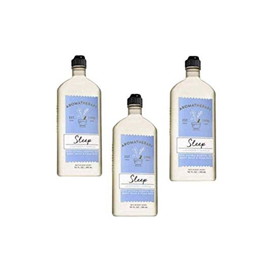 Bath & Body Works Aromatherapy Sleep Lavender Vanilla Body Wash & Foam Bath 10 Fl Oz Each (3 Pack)