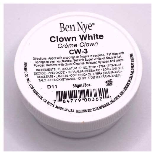 Ben Nye Clown White Makeup, 3 oz
