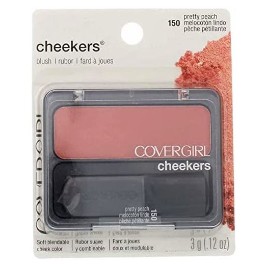 CoverGirl Cheekers Blush, 150 Pretty Peach, 0.12 Ounce