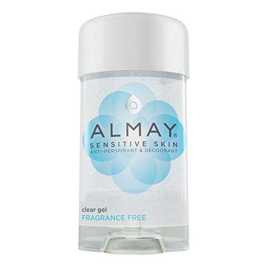 Almay Sensitive skin Clear Gel, Anti-Perspirant & Deodorant, Fragrance Free, 2.25-Ounce Stick (Pack of 6)