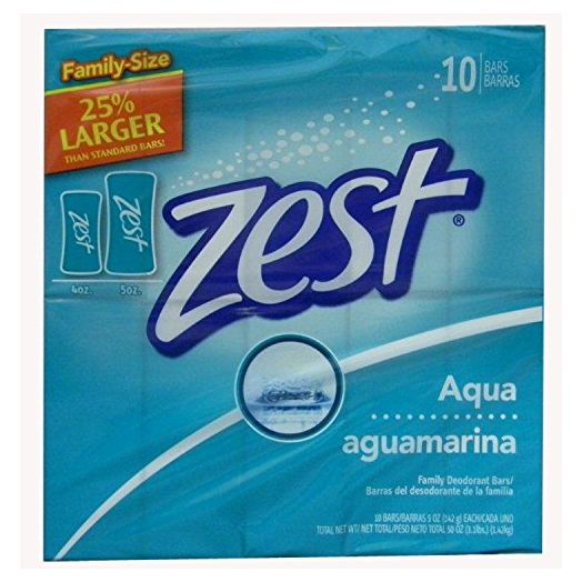 Zest Aqua Soap 5 oz, 10 count