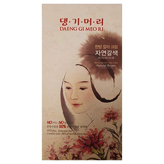 Daeng Gi Meo Ri Medicinal Herb Hair Color to cover gray hair (Natural Brown)