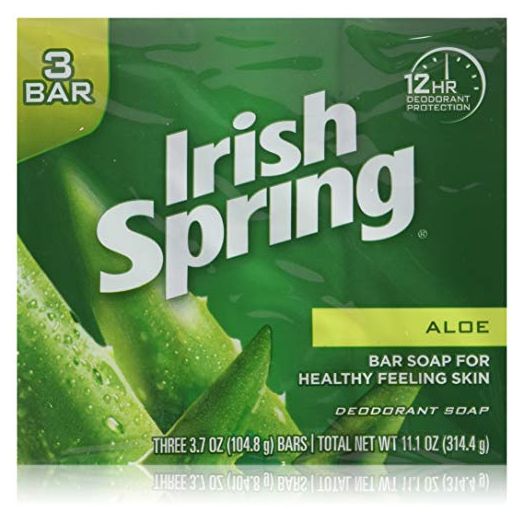 Irish Springs Aloe Bath Soap, 3.75 Oz. Bars, (2) 3 Bar Packages