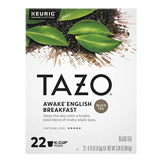 Tazo K-Cup Pods For a Bold Traditional Breakfast-Style Tea Black Tea Caffeinated Tea Morning Drink 22 CT