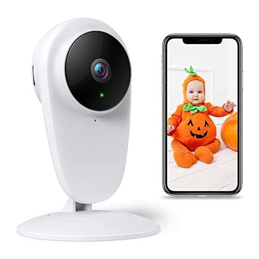BJS Baby Monitor with Camera and Audio, 1080P Indoor Home Camera with Sound and Motion Detection, Baby/Pet Elder/Nanny, Infrared Night Vision (1 Pack), White (BM-A-1)
