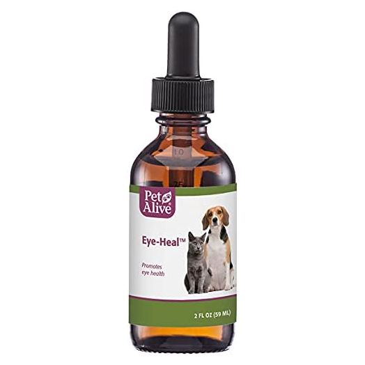 PetAlive Eye-Heal - Natural Herbal Formula Promotes Eye Health in Cats and Dogs - Soothes and Cleanses The Eyes - Supports Removal of Debris - Applies Easily with Cotton Swab - 59 mL