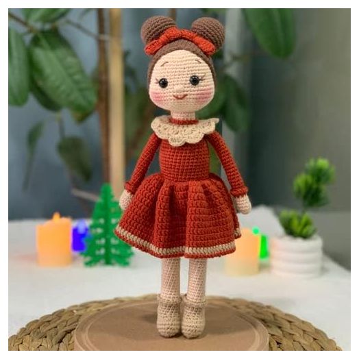 Stuffed Animal | Plush Toy | Cuddle Play and Bed time Friend | Handmade Natural Baby Doll | Knitted Crochet Toys | Crocheted Doll for Babies Crochet Baby Doll (Ruby)