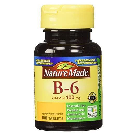 Nature Made Vitamin B-6 100 Mg, Tablets, 100-Count (Pack of 2)