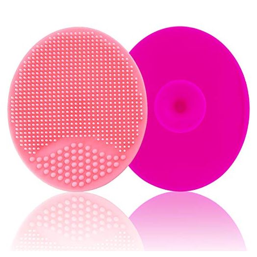 Baby Bath Brush, Baby Cradle Cap Brush, Silicone Massage Brush, Silicone Scrubbers Exfoliator Brush | The SkinSoother Baby Essential for Dry Skin, Cradle Cap and Eczema (Large-Pink & Rose Red)
