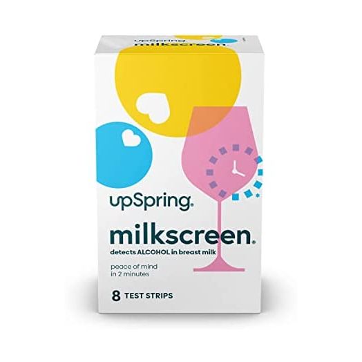 Upspring Milkscreen Test Strips to Detect Alcohol in Breast Milk - at-Home Test for Breastfeeding Moms, Simple Breast Milk Alcohol Dip Test with Accurate Results in 2 Minutes, 8 Test Strips