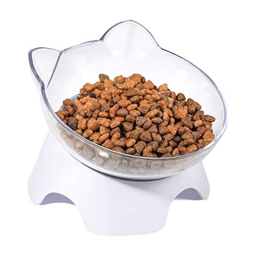 MILIFUN Cat Bowl, Anti Spill Tilted Cat Food Bowls, Whisker Fatigue Elevated Cat Bowls, Set for Cat and Puppy, Cat Bowl Holds About 1 Cup of Pet Food