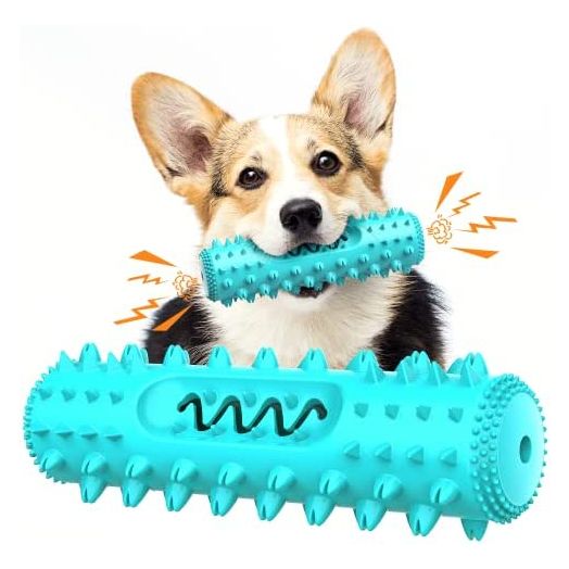 Dog Chew Toys for Aggressive Chewers Small Medium Breed, Yociki Durable Dog Squeaky Toys, Puppy Chew Toothbrush Toys Dog Teeth Cleaning Toy Almost Indestructible Durable Tough