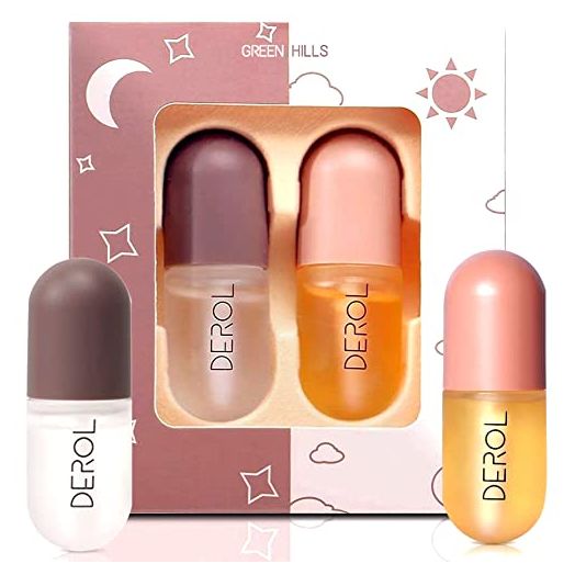 Lip Plumper Set, Natural Lip Care & Enhancer Set by Green Hills, Day & Night Serum, Softer Bigger Fuller Lips by Natural Lip Enhancer, Lip Mask, Lip Gloss, No Chapped Lips