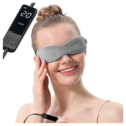 Aroma Season Heated Eye Mask, For Stye Blepharitis Moist Treatment with Flaxseed, Warm Therapy to Unclog glands, Relieve Dry Eye Syndrome, Chalazion, Stye, MGD and Blepharitis (Grey)