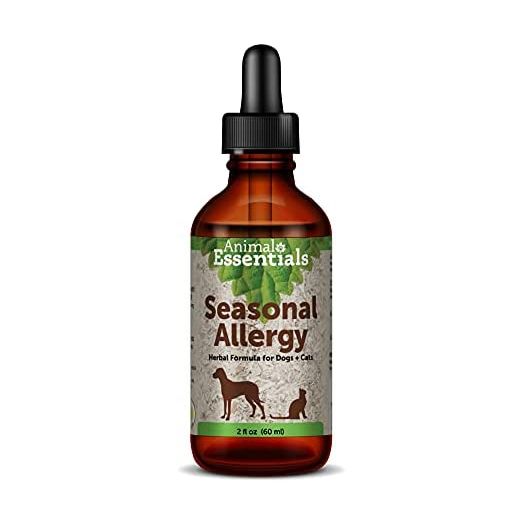 Animal Essentials Seasonal Allergy Herbal Supplement for Dogs & Cats, 2 fl oz - Made in the USA, Sweet Tasting Allergy Relief