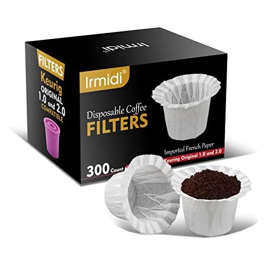 Disposable Coffee Paper Filters 300 Count K Cup Coffee Filters for Keurig Brewers Single Serve 1.0