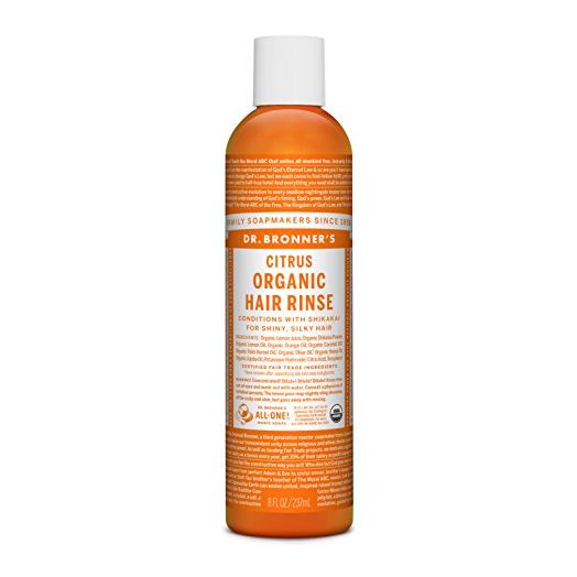 Dr. Bronner's Fair Trade & Organic Hair Conditioning Rinse, Citrus Orange, 8 Ounce