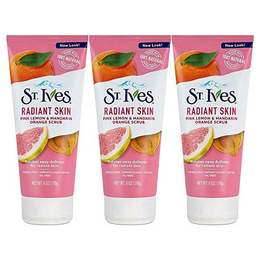 St Ives Scrub, Even & Bright Pink Lemon & Mandarin Orange 6 Ounce (Pack of 3) by St. Ives