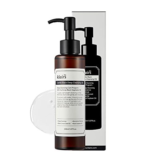 [DearKlairs] Gentle Black Deep Cleansing Oil, Makeup Cleansing Oil Cleanser, 150ml, 5.07oz, Daily Face Wash Remover, No Clogging Pores, Hydrating, K Beauty, All skin types