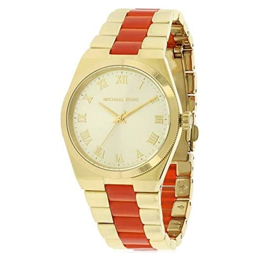 Michael Kors Channing Champagne Dial Quartz Ladies Watch MK6153