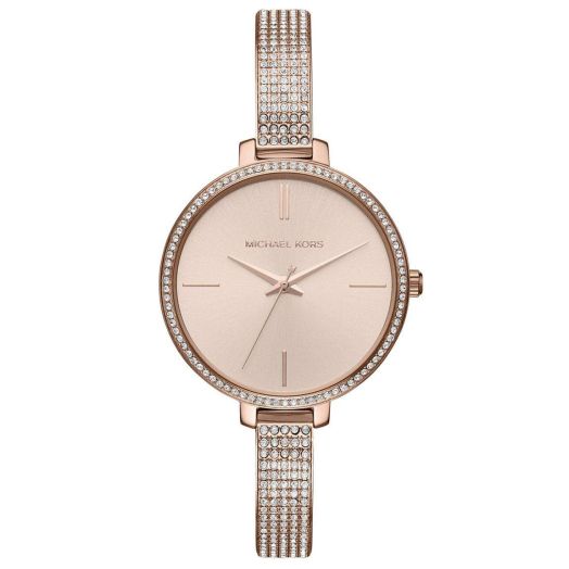 Michael Kors Women's Jaryn Three-Hand Rose Gold-Tone Stainless Steel Watch MK3785